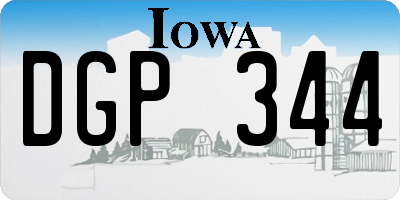 IA license plate DGP344