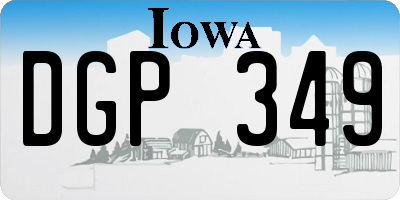 IA license plate DGP349