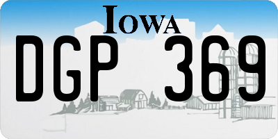 IA license plate DGP369