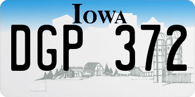 IA license plate DGP372