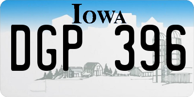 IA license plate DGP396