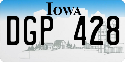 IA license plate DGP428