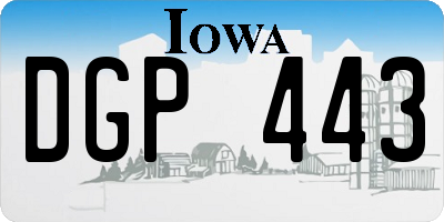 IA license plate DGP443