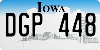 IA license plate DGP448