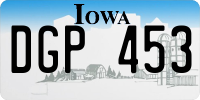 IA license plate DGP453