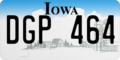 IA license plate DGP464