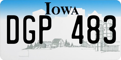 IA license plate DGP483