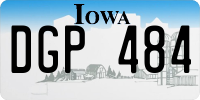 IA license plate DGP484