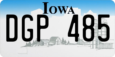 IA license plate DGP485