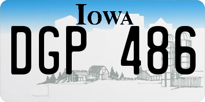 IA license plate DGP486