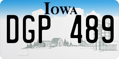 IA license plate DGP489