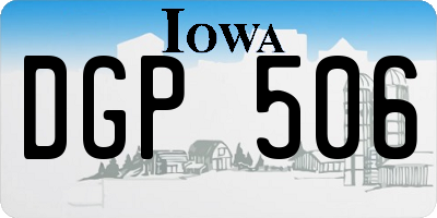 IA license plate DGP506