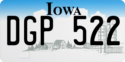 IA license plate DGP522