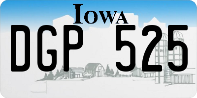 IA license plate DGP525