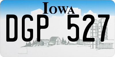 IA license plate DGP527