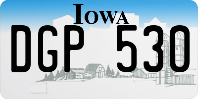IA license plate DGP530