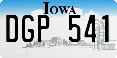 IA license plate DGP541