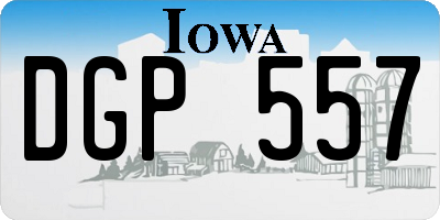 IA license plate DGP557