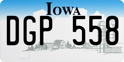 IA license plate DGP558