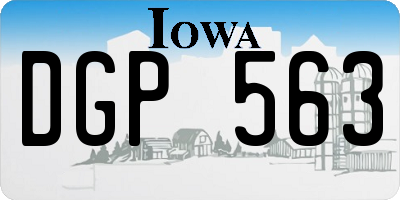 IA license plate DGP563