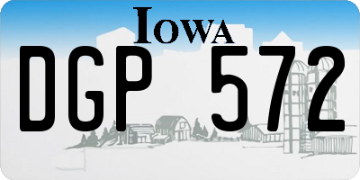 IA license plate DGP572