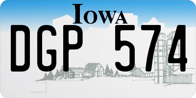 IA license plate DGP574
