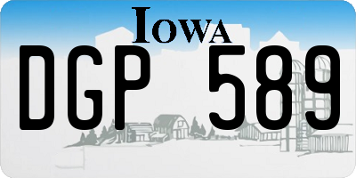 IA license plate DGP589
