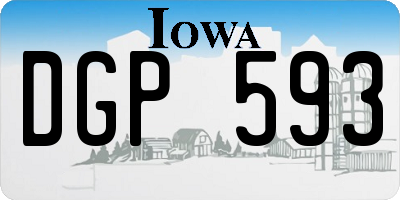IA license plate DGP593