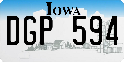 IA license plate DGP594