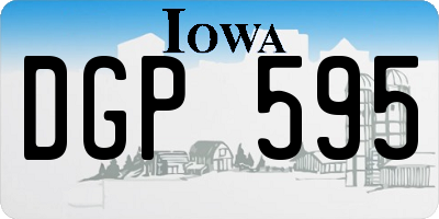 IA license plate DGP595