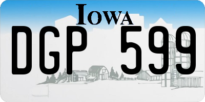 IA license plate DGP599