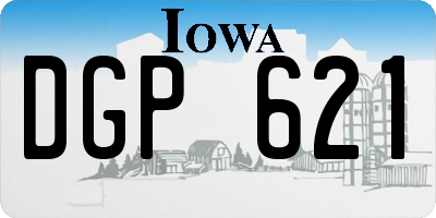 IA license plate DGP621