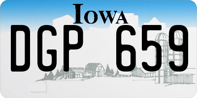 IA license plate DGP659