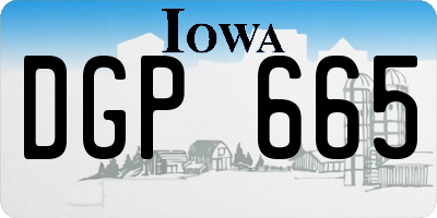 IA license plate DGP665