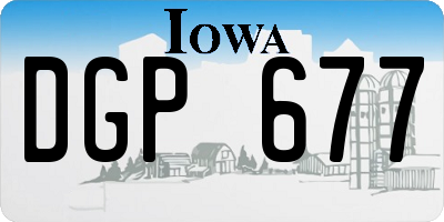 IA license plate DGP677