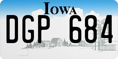 IA license plate DGP684