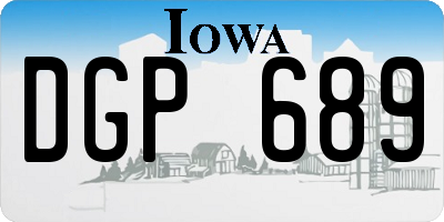 IA license plate DGP689