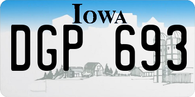 IA license plate DGP693