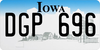 IA license plate DGP696