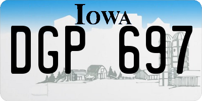 IA license plate DGP697