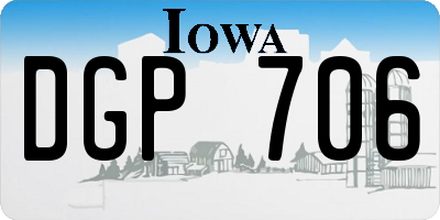 IA license plate DGP706