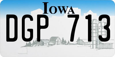 IA license plate DGP713