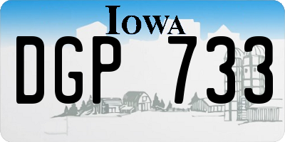 IA license plate DGP733