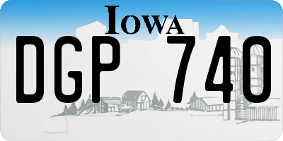 IA license plate DGP740