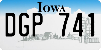 IA license plate DGP741