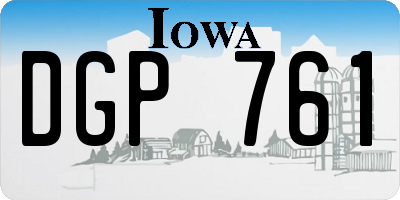 IA license plate DGP761