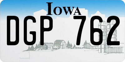 IA license plate DGP762