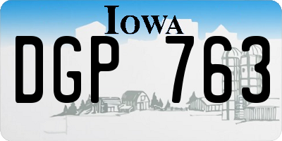 IA license plate DGP763