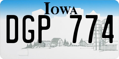 IA license plate DGP774
