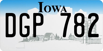 IA license plate DGP782